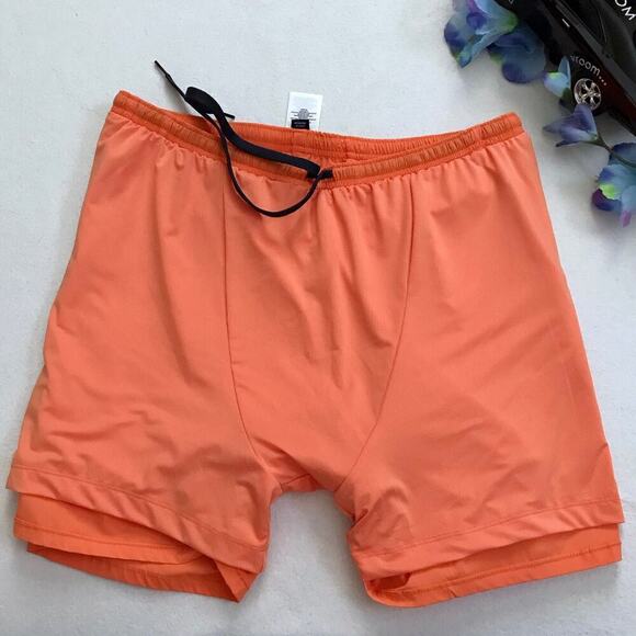 Lands' End NWT Orange Sport Swim Trunk Men Various - Picture 9 of 13
